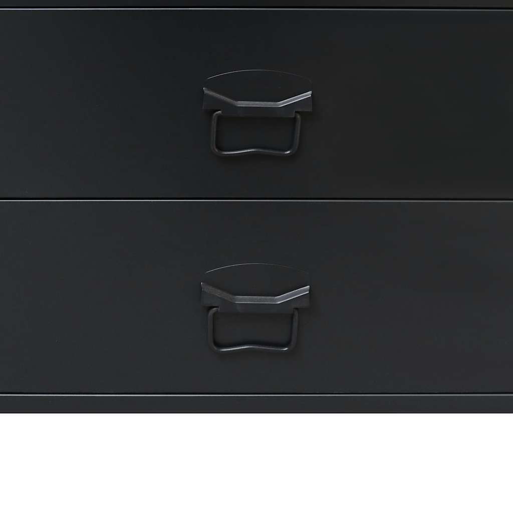 Schubladenschrank Metall Industrie-Stil 78 x 40 x 93 cm Schwarz