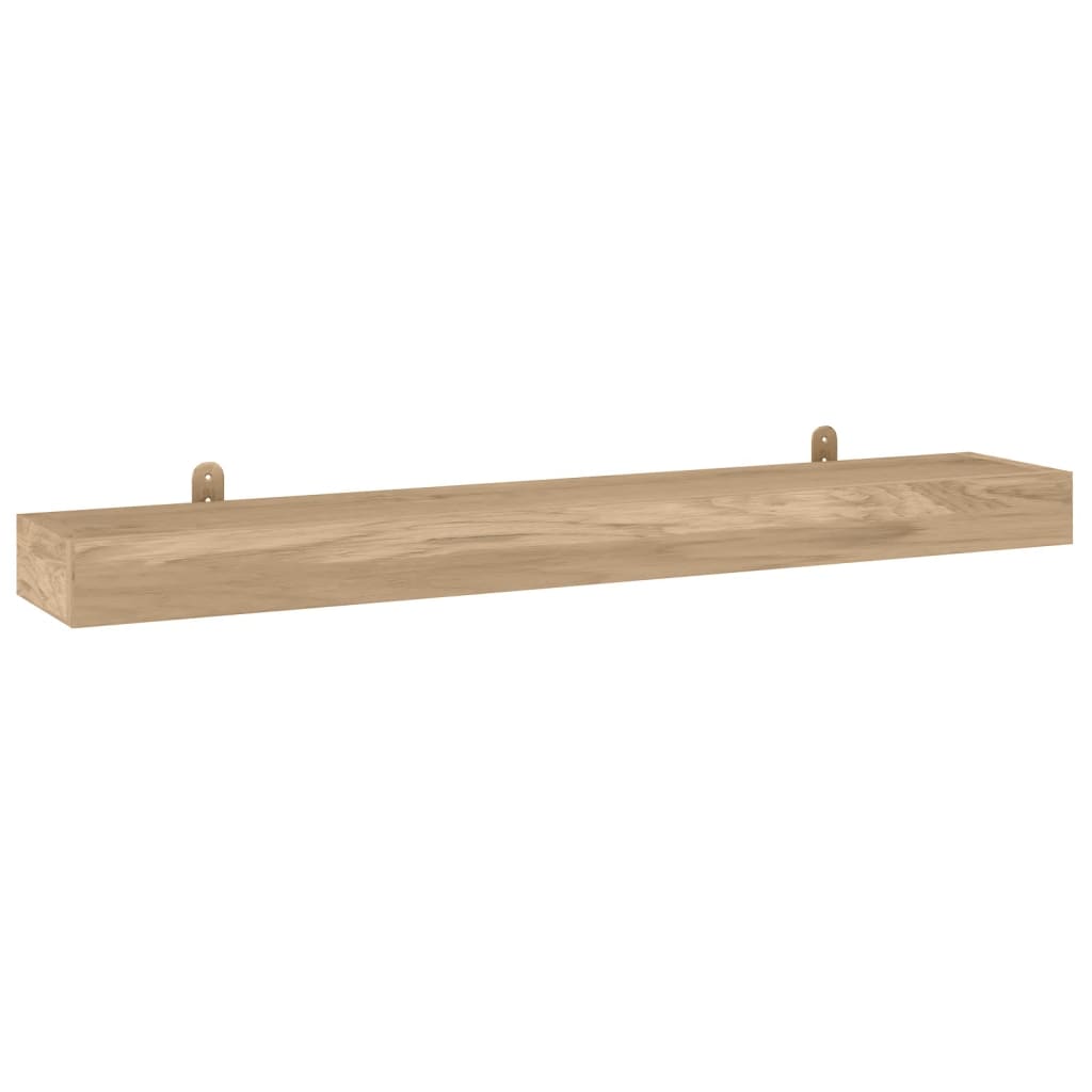 Wandregale 2 Stk. 110x15x4 cm Massivholz Teak
