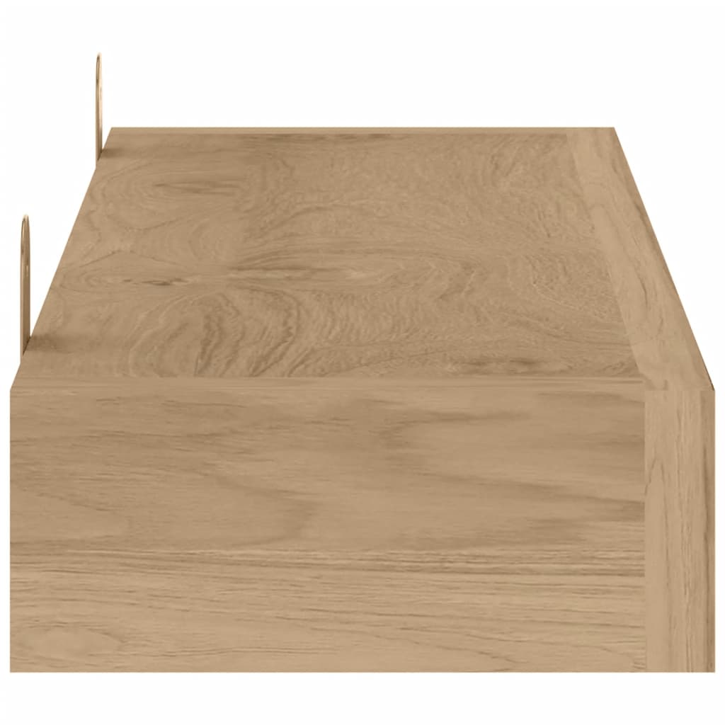 Wandregale 2 Stk. 110x15x4 cm Massivholz Teak