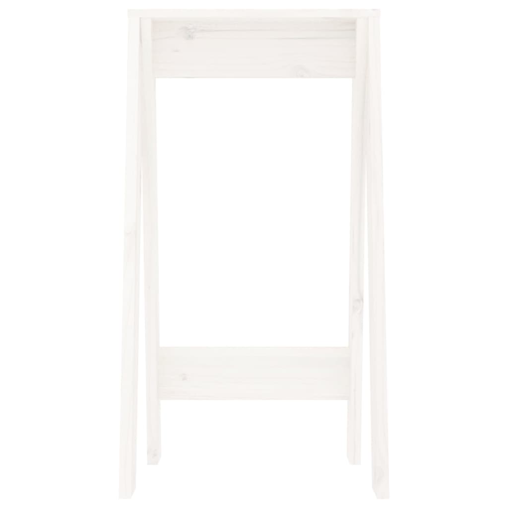 Hocker 2 Stk. Weiß 40x40x75 cm Massivholz Kiefer