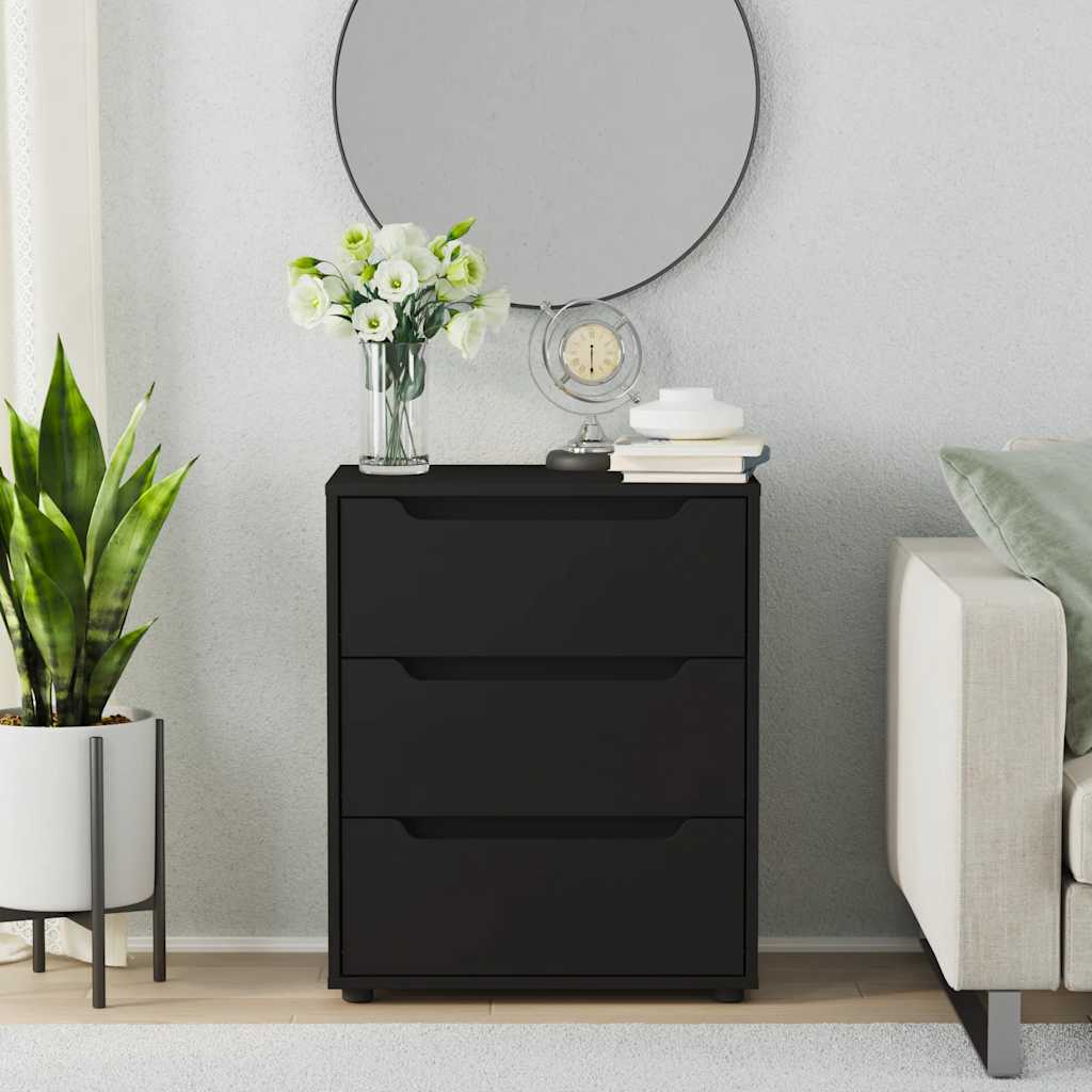 Sideboard VISNES Schwarz 60x40x73 cm Holzwerkstoff