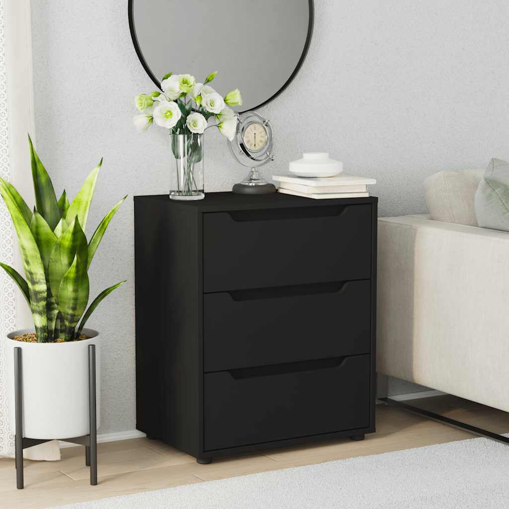 Sideboard VISNES Schwarz 60x40x73 cm Holzwerkstoff