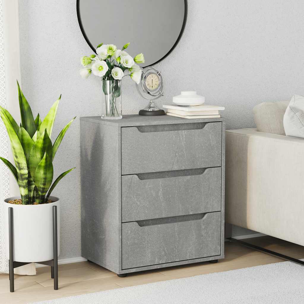 Sideboard VISNES Betongrau 60x40x73 cm Holzwerkstoff