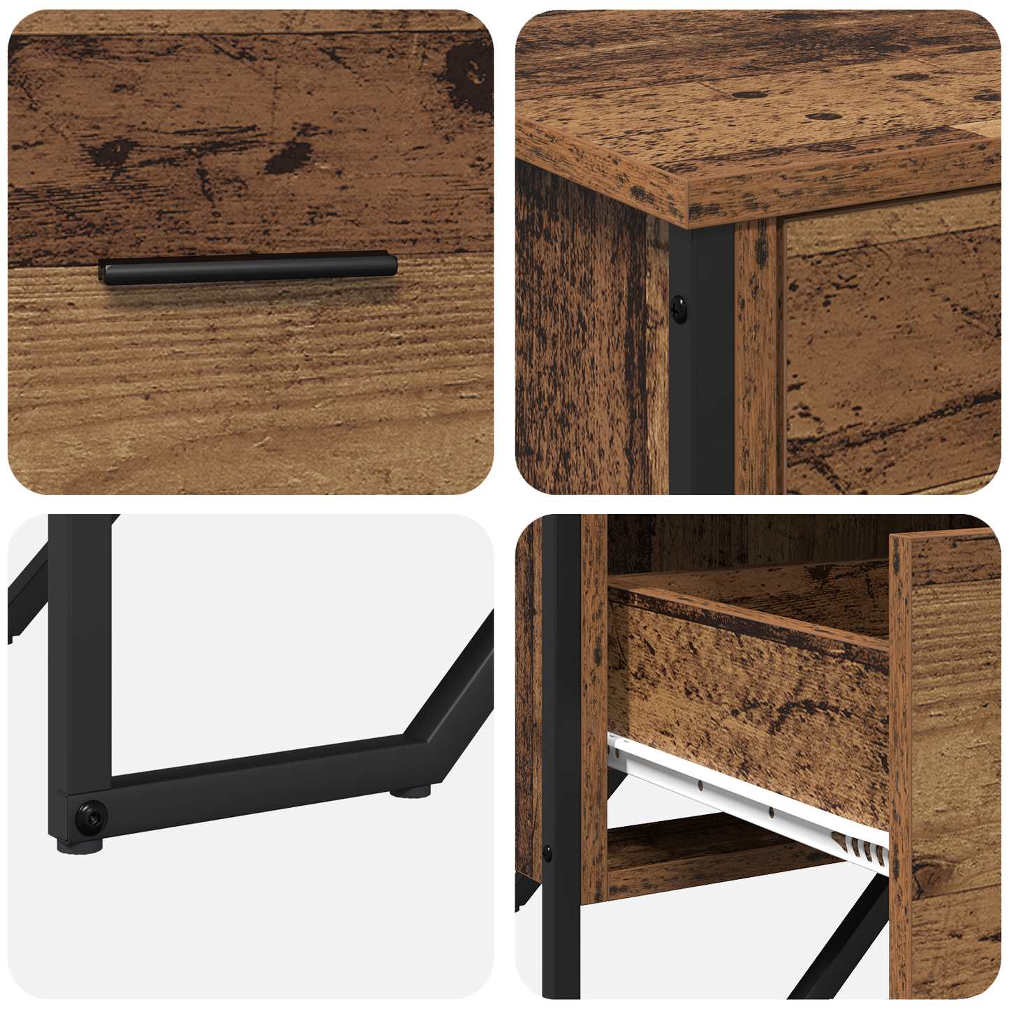 Kommode Altholz 91x35.5x74.5 cm Holzwerkstoff