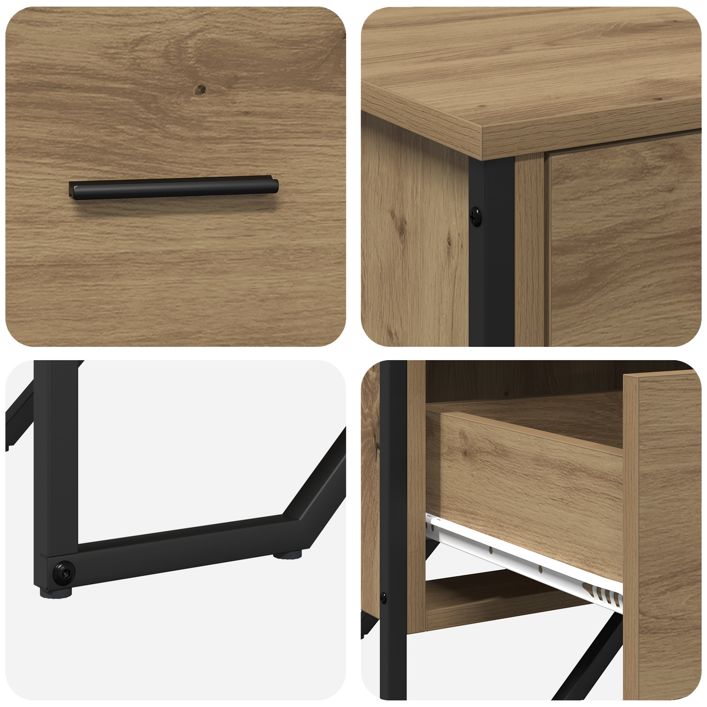 Kommode Artisan Eiche 91x35.5x74.5 cm Furnier