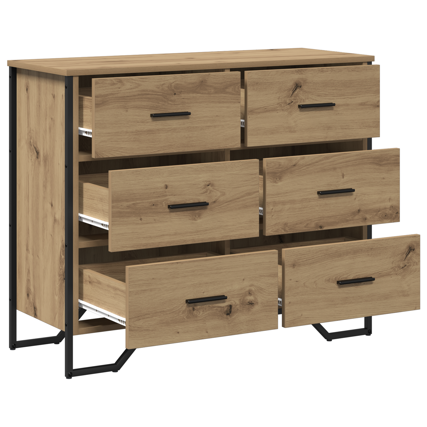 Kommode Artisan Eiche 91x35.5x74.5 cm Furnier