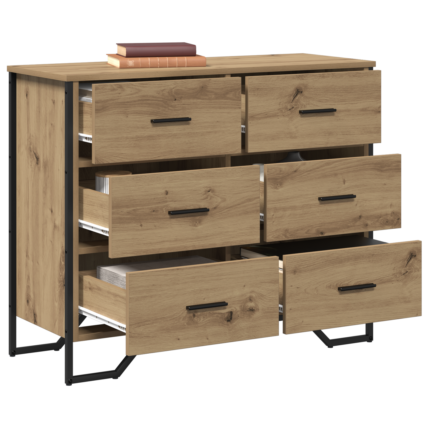 Kommode Artisan Eiche 91x35.5x74.5 cm Furnier