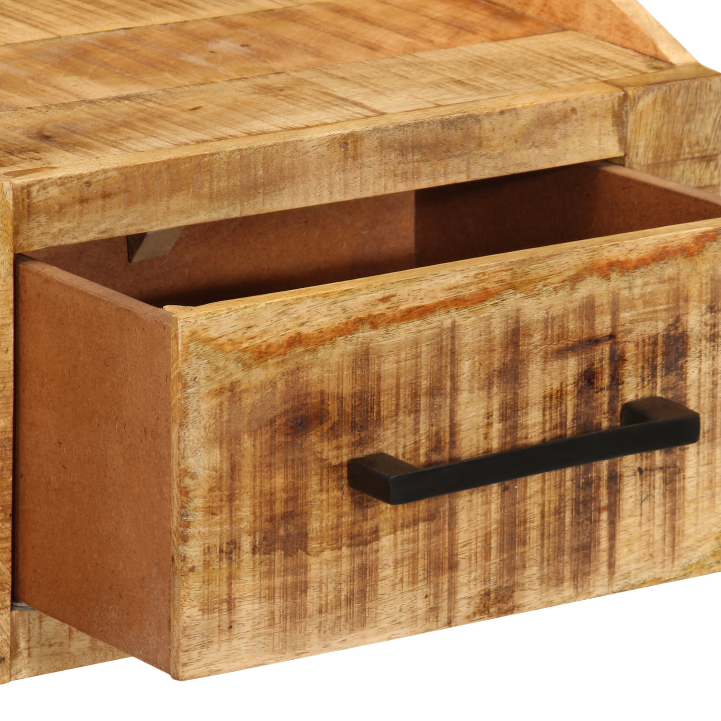 Nachttisch 40x30x30 cm Massivholz Rohes Mango