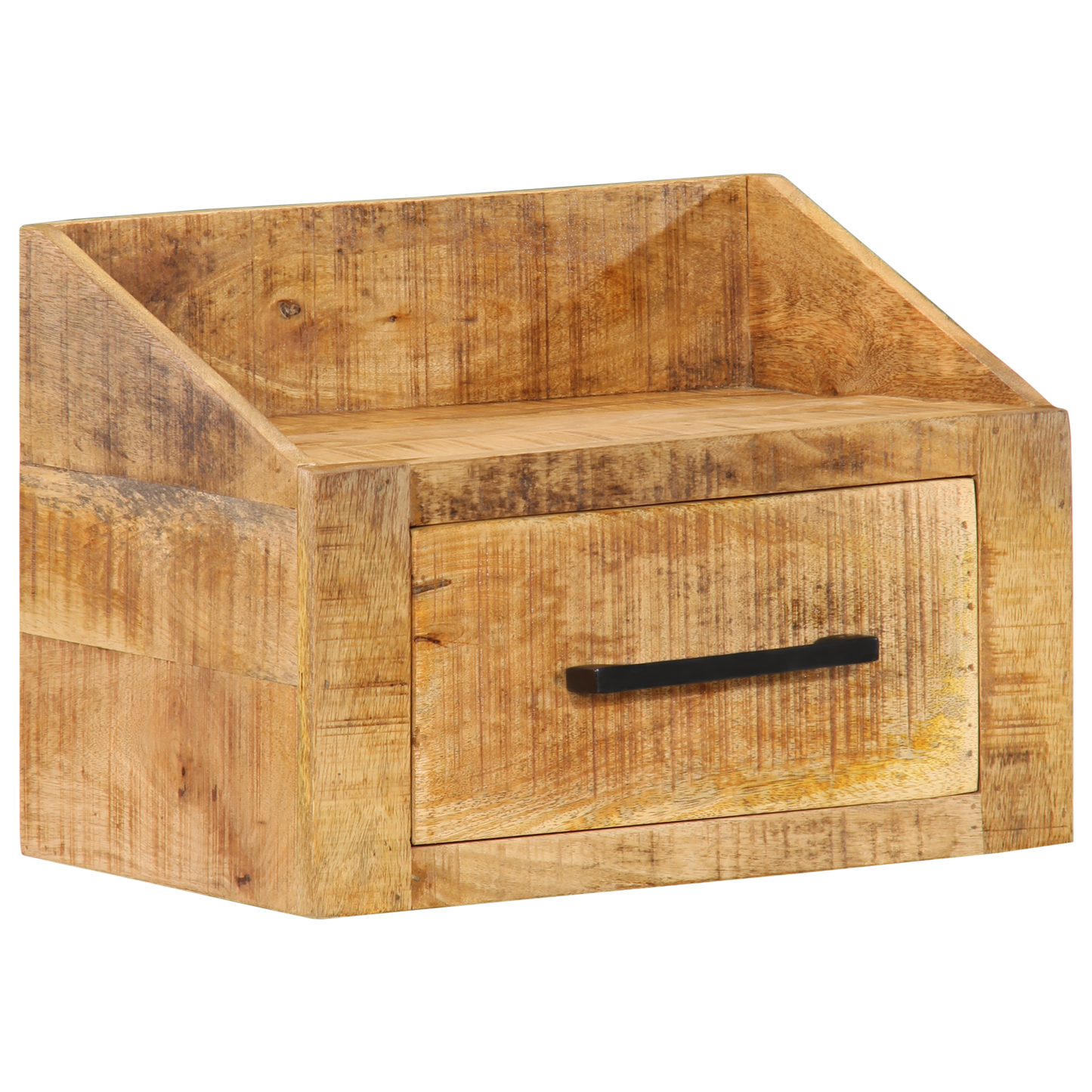 Nachttisch 40x30x30 cm Massivholz Rohes Mango