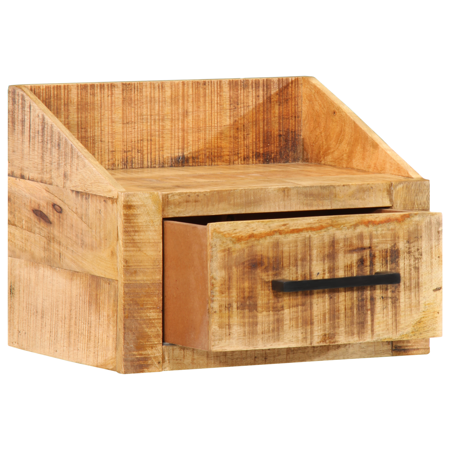 Nachttisch 40x30x30 cm Massivholz Rohes Mango