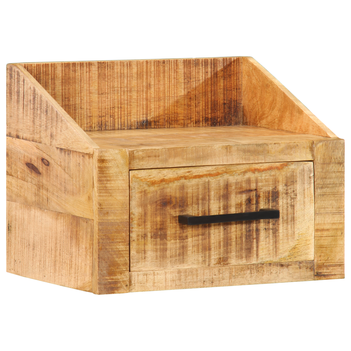 Nachttisch 40x30x30 cm Massivholz Rohes Mango