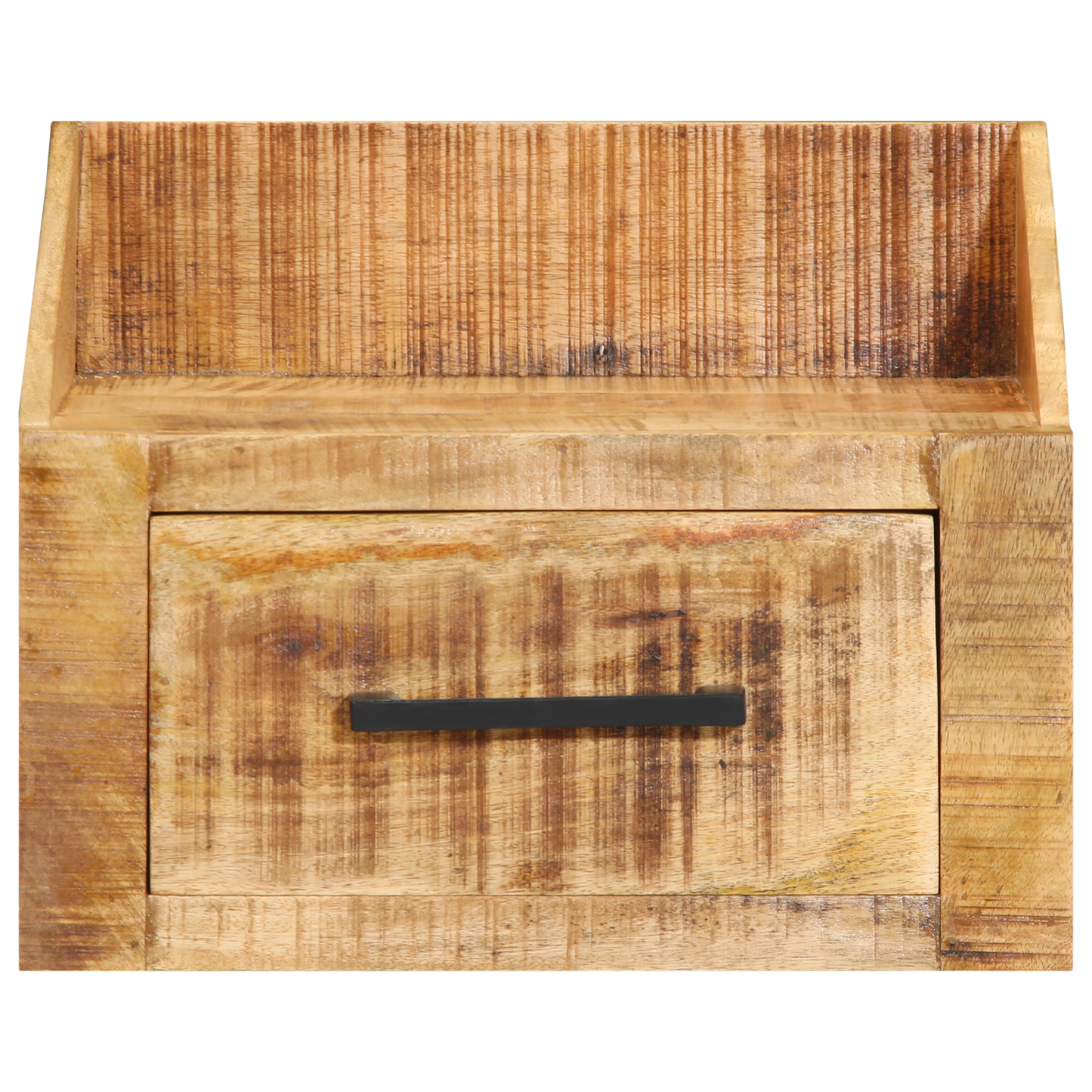 Nachttisch 40x30x30 cm Massivholz Rohes Mango