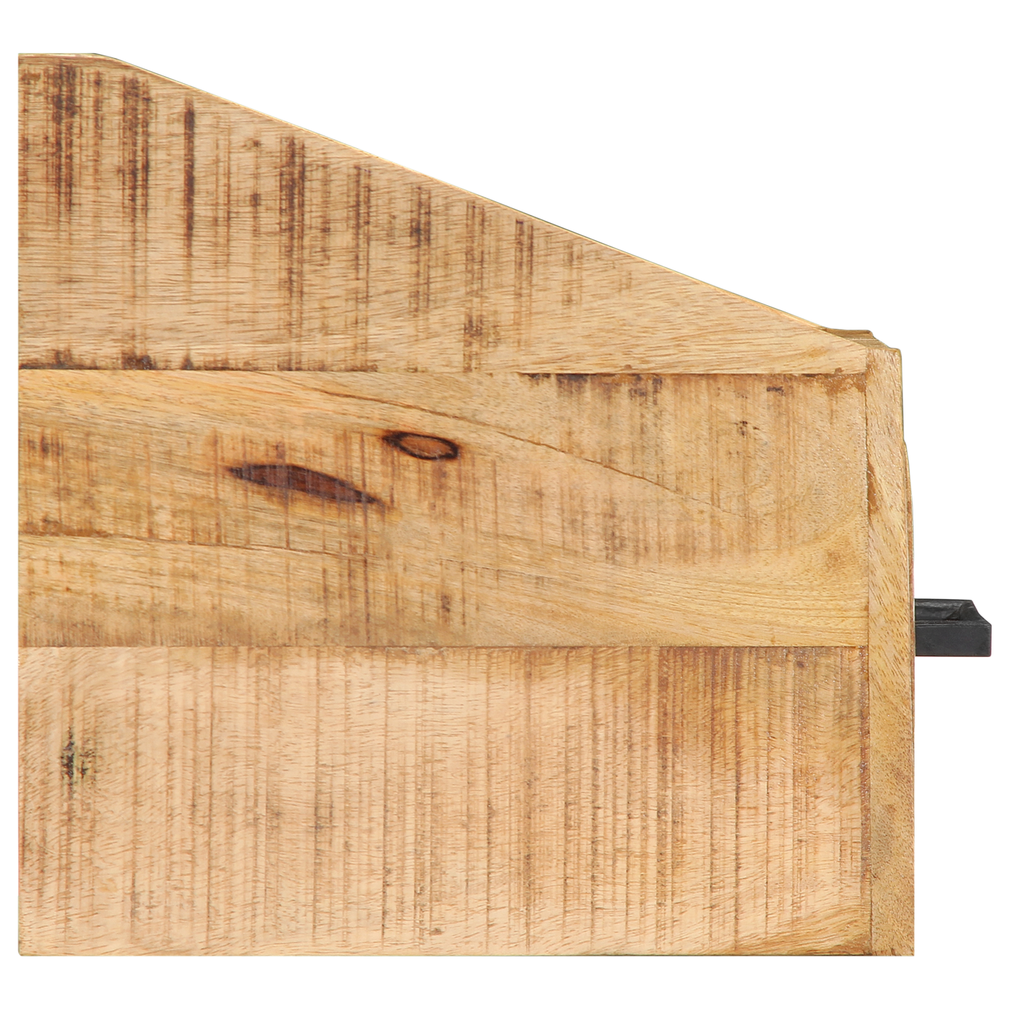 Nachttisch 40x30x30 cm Massivholz Rohes Mango