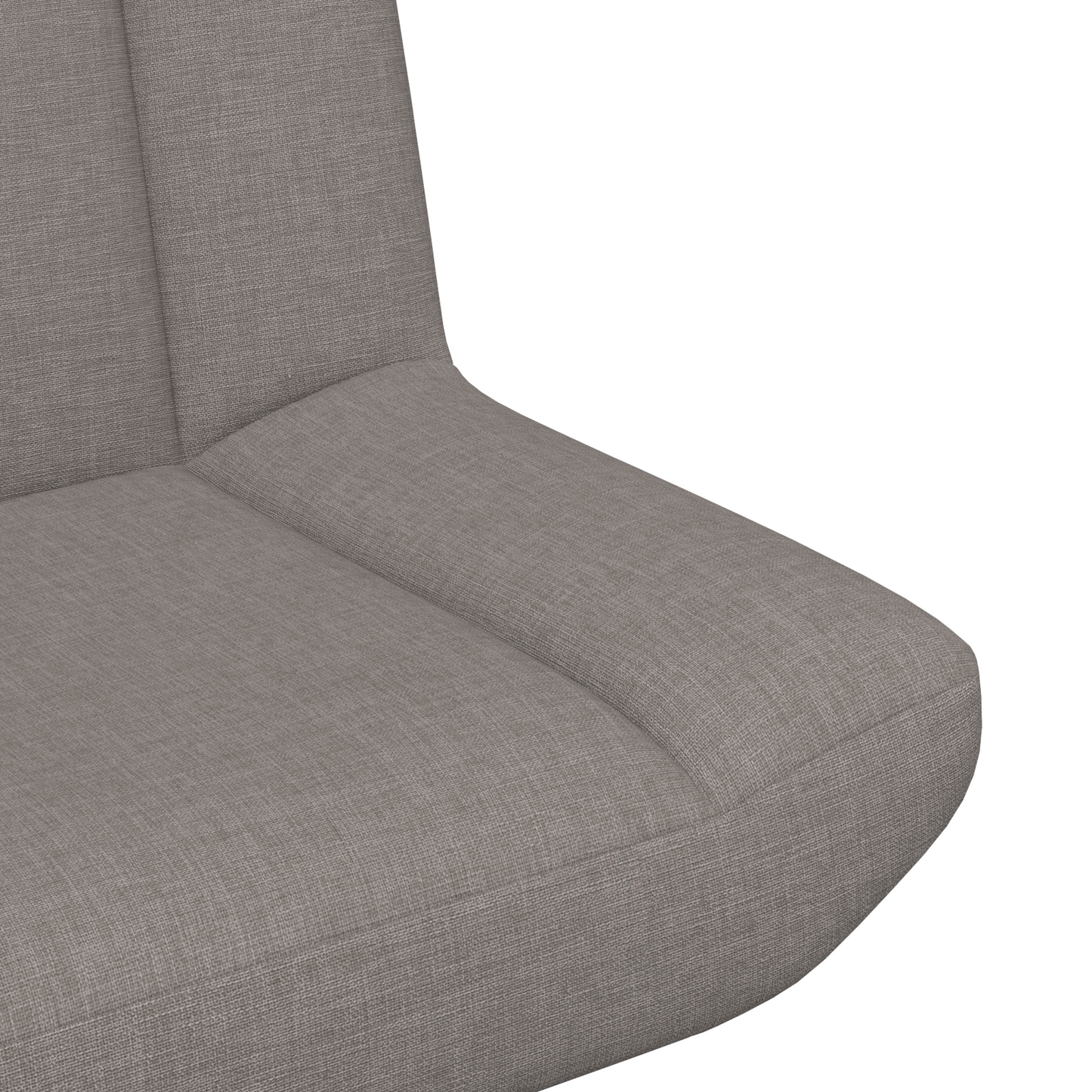 Akzentstuhl Taupe Stoff, Metallbasis Standard Ergonomisch