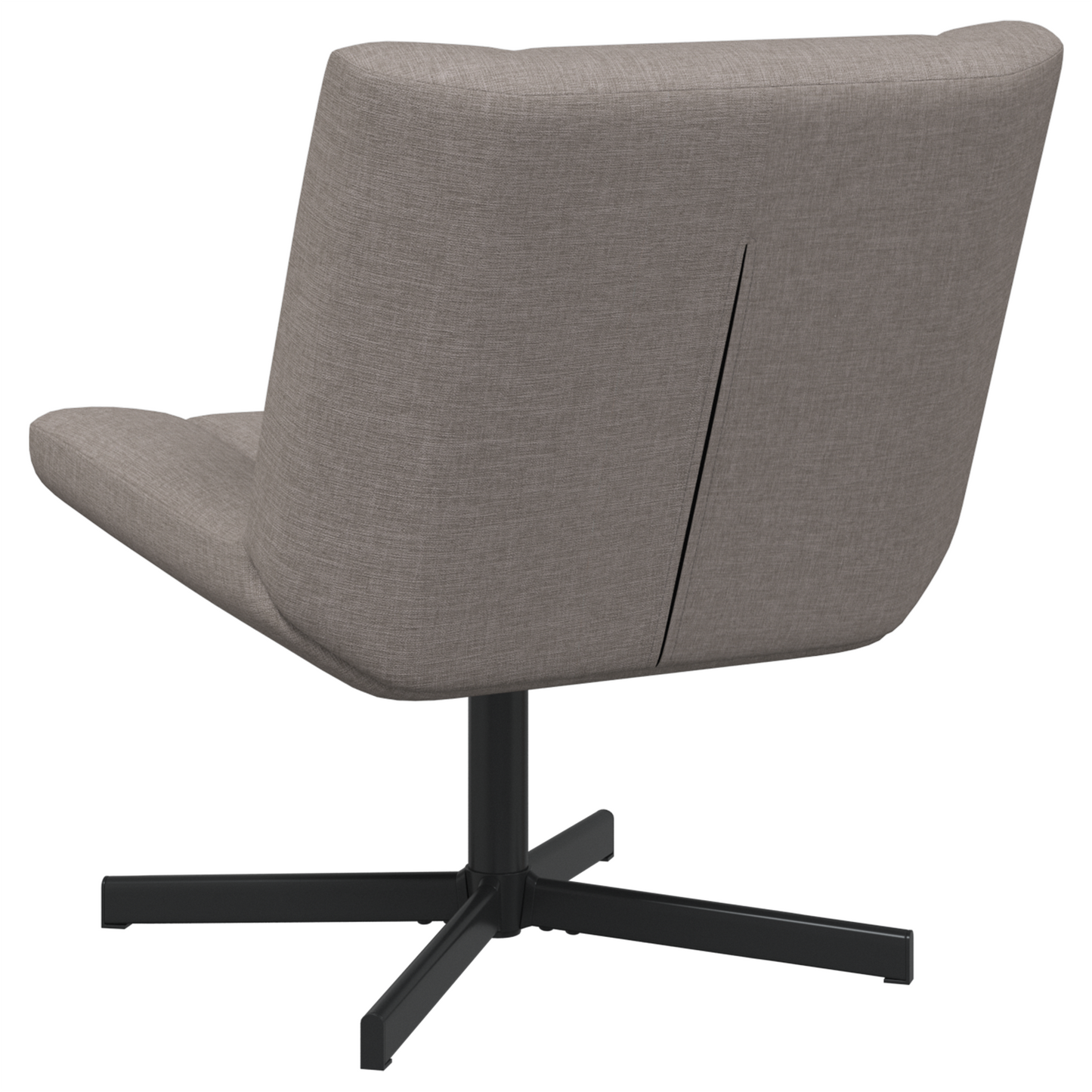Akzentstuhl Taupe Stoff, Metallbasis Standard Ergonomisch