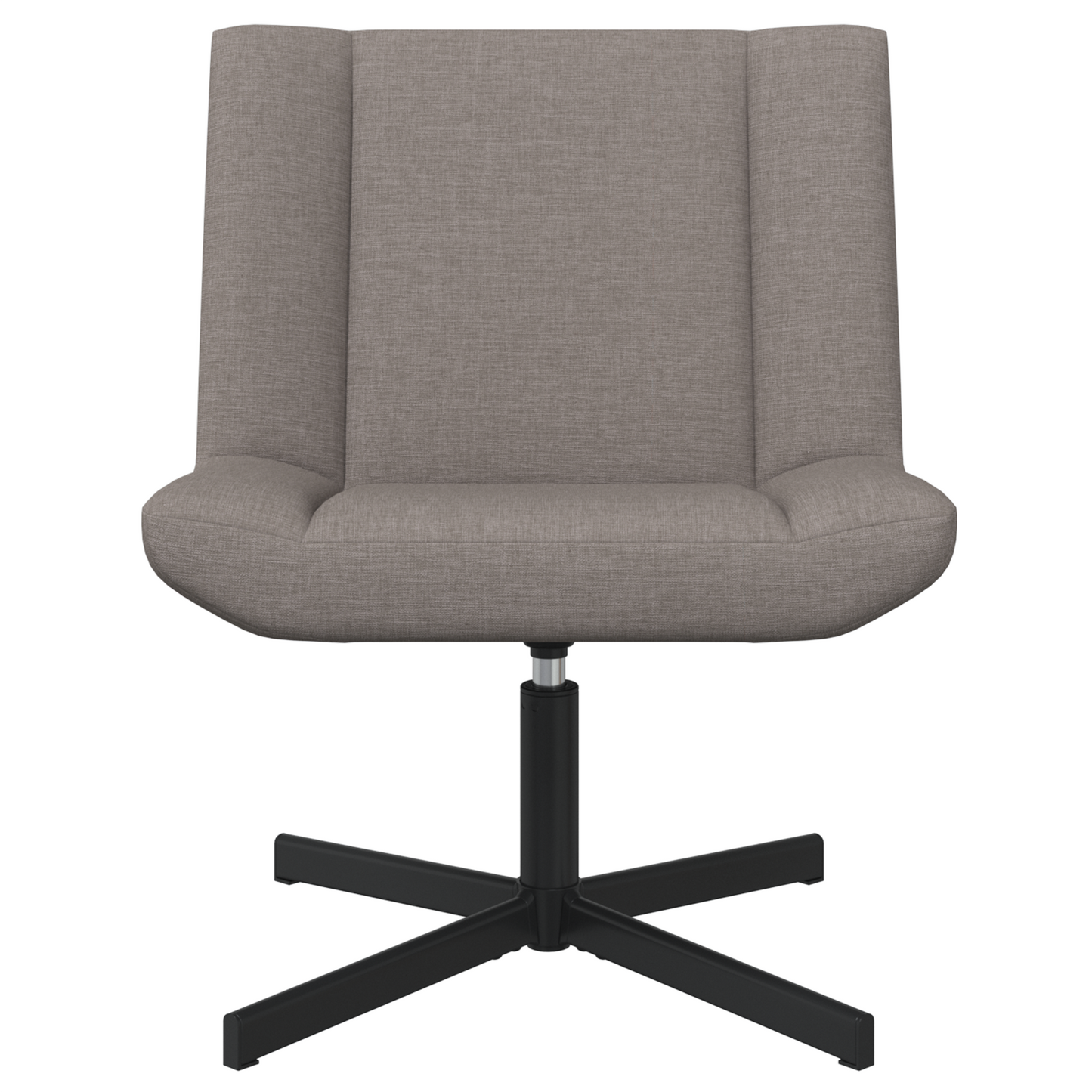 Akzentstuhl Taupe Stoff, Metallbasis Standard Ergonomisch