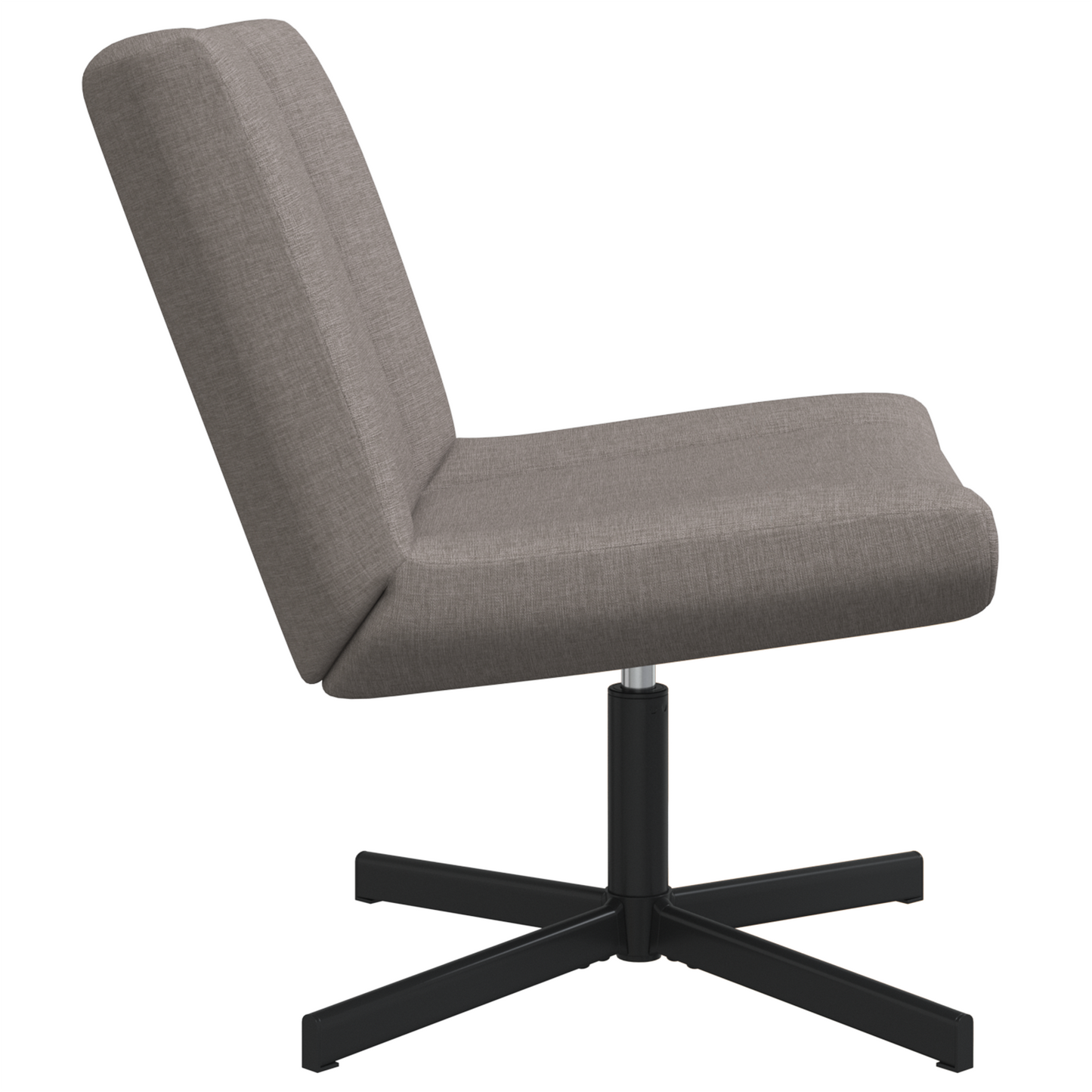 Akzentstuhl Taupe Stoff, Metallbasis Standard Ergonomisch