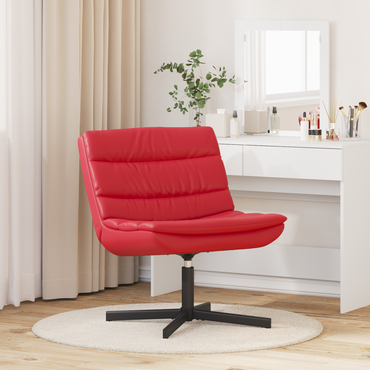 Drehstuhl Rot Kunstleder Mittel Drehstuhl Roter Drehstuhl