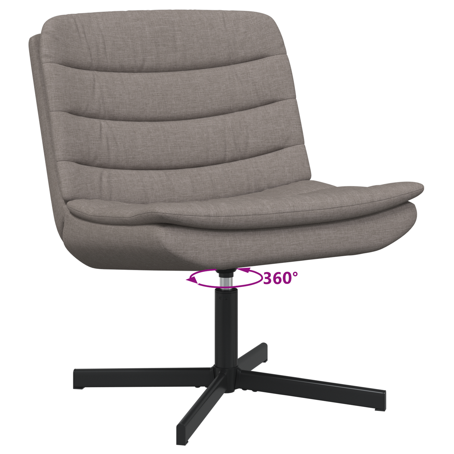 Drehstuhl Taupe Stoff Einzel Elegant Drehstuhl Rechteckig