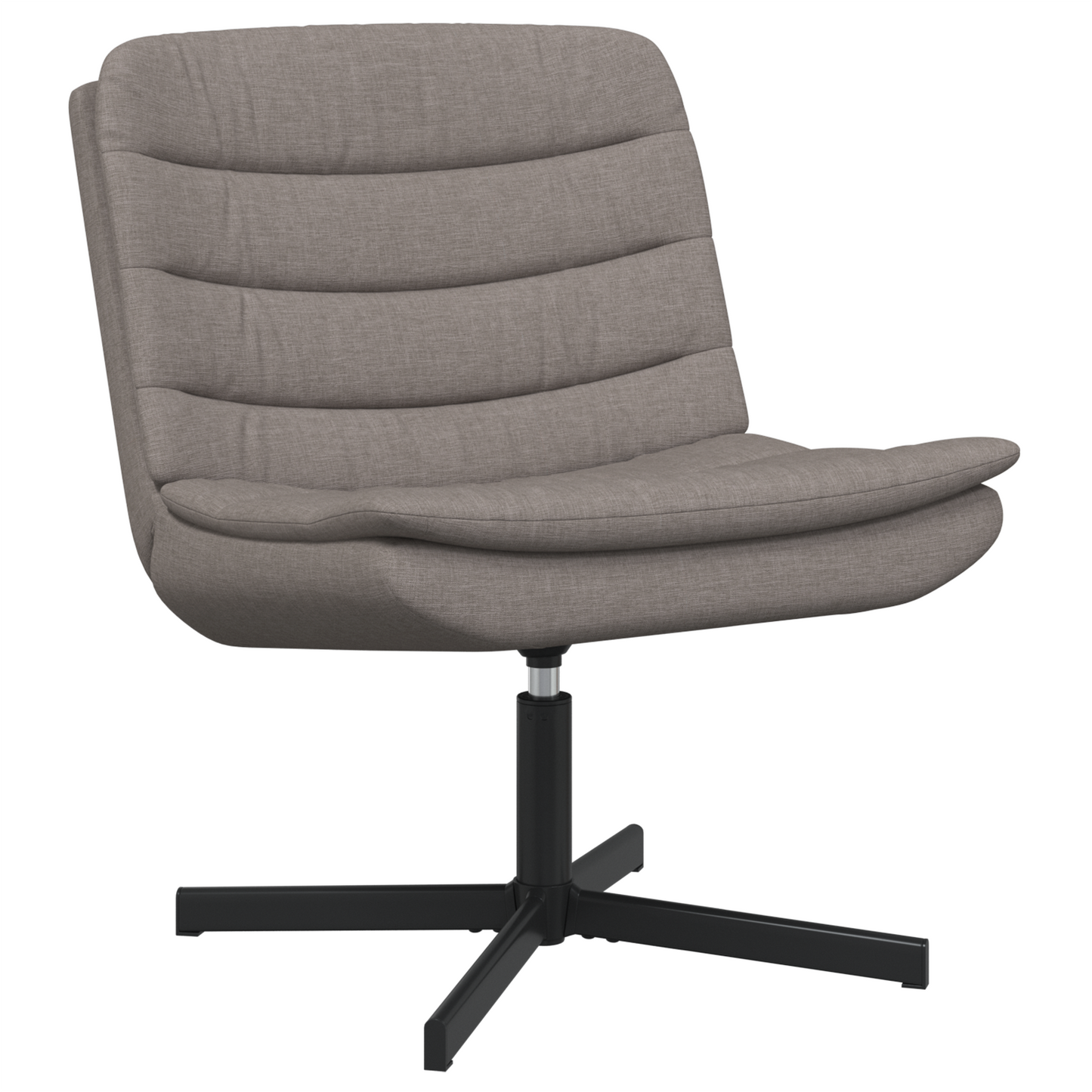 Drehstuhl Taupe Stoff Einzel Elegant Drehstuhl Rechteckig