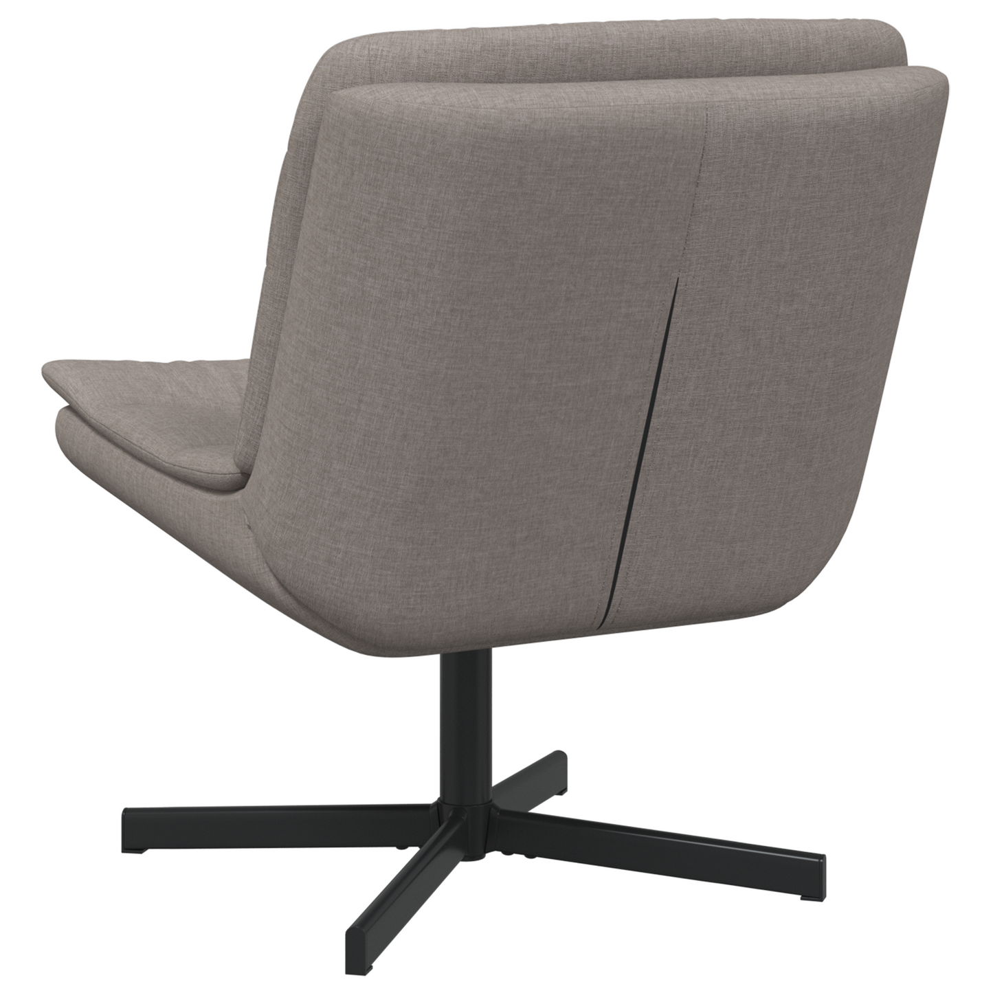 Drehstuhl Taupe Stoff Einzel Elegant Drehstuhl Rechteckig
