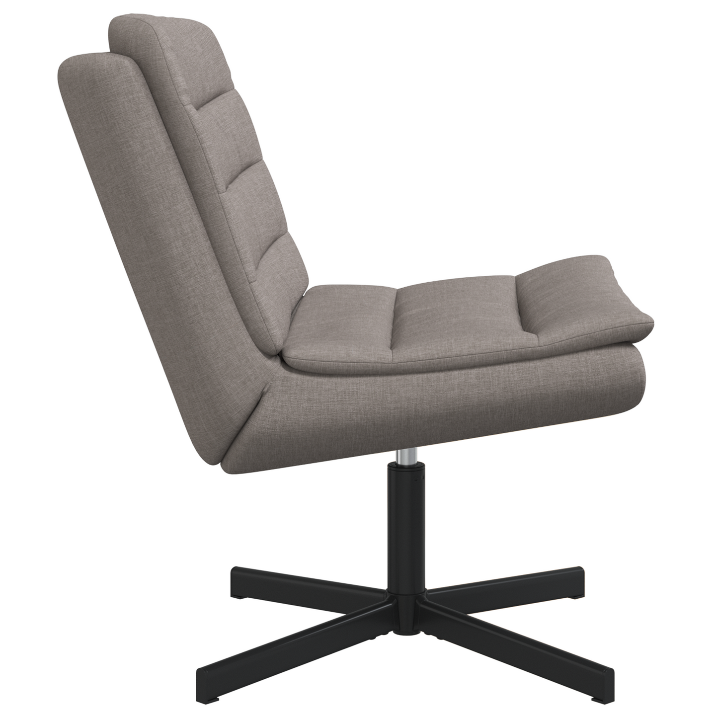 Drehstuhl Taupe Stoff Einzel Elegant Drehstuhl Rechteckig
