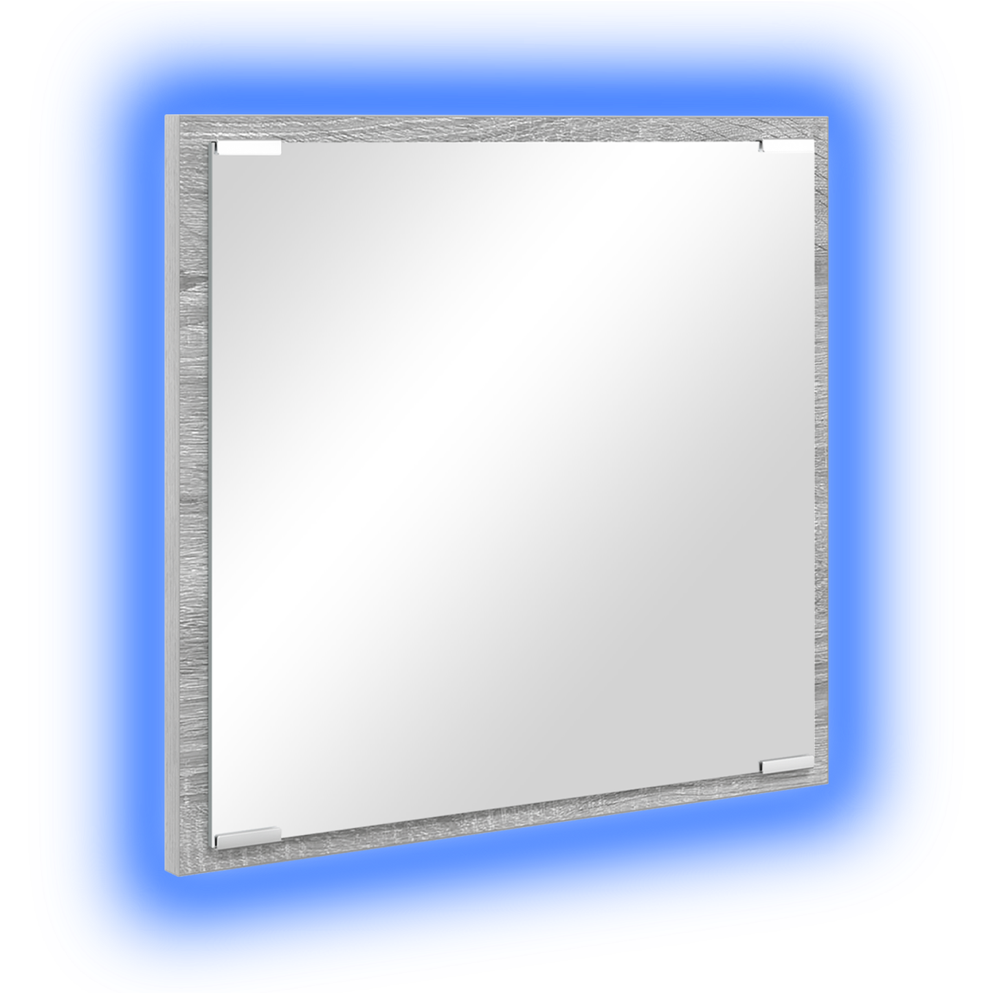 LED Badezimmer Spiegel Grauer Sonoma 40x8.5x37 cm Werkstoff Holz