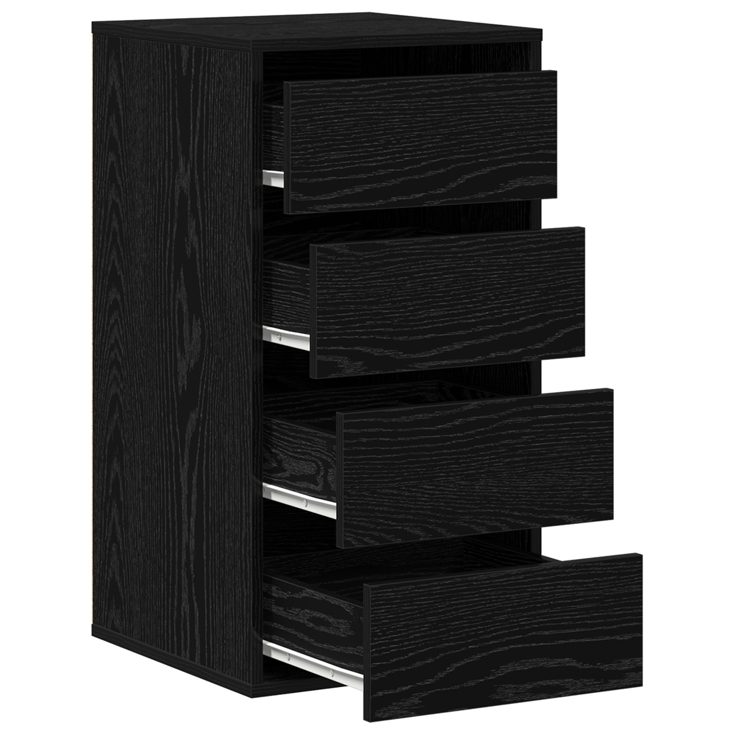 Eck-Kommode Schwarz Eiche 40x41x76 cm Holzwerkstoff