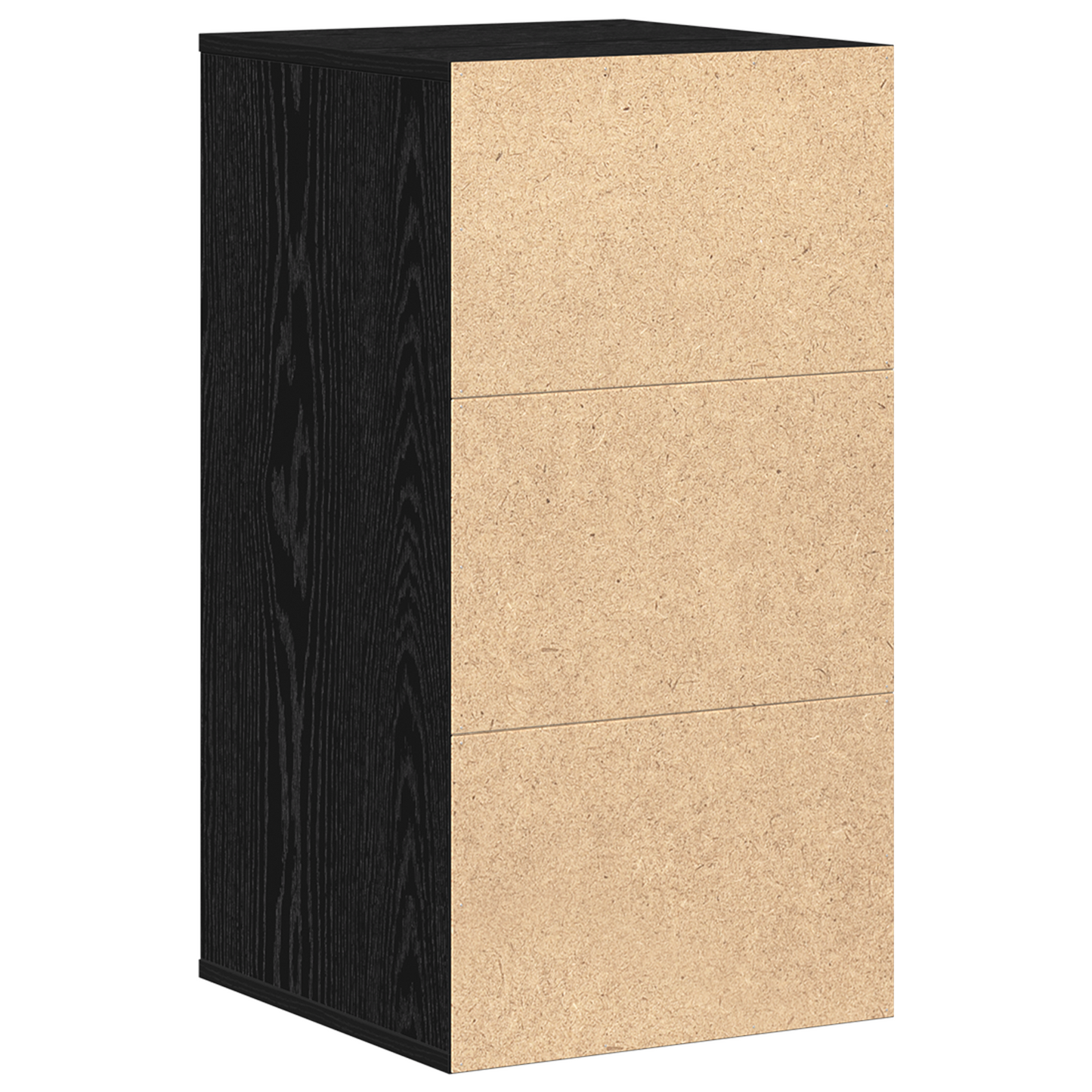 Eck-Kommode Schwarz Eiche 40x41x76 cm Holzwerkstoff