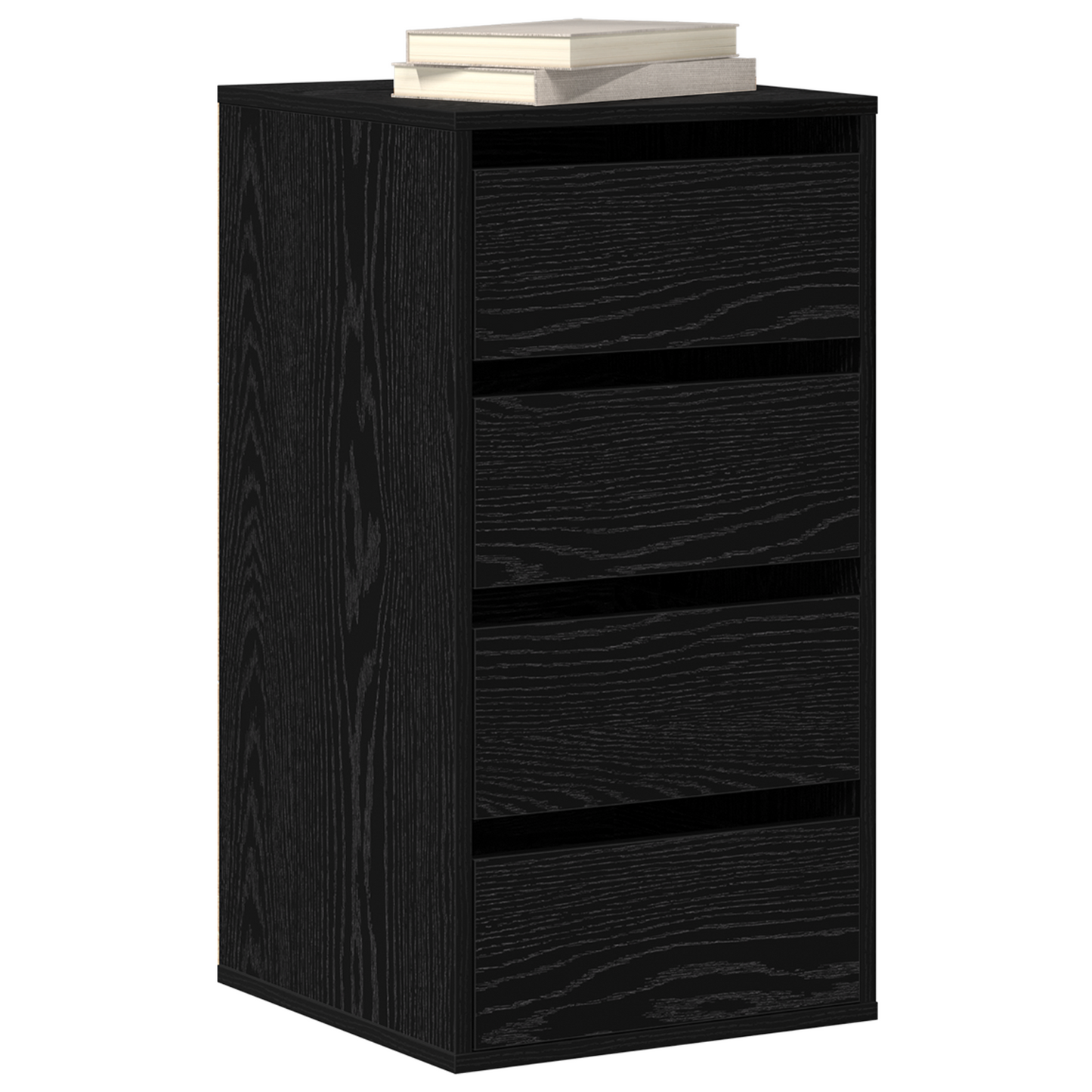 Eck-Kommode Schwarz Eiche 40x41x76 cm Holzwerkstoff