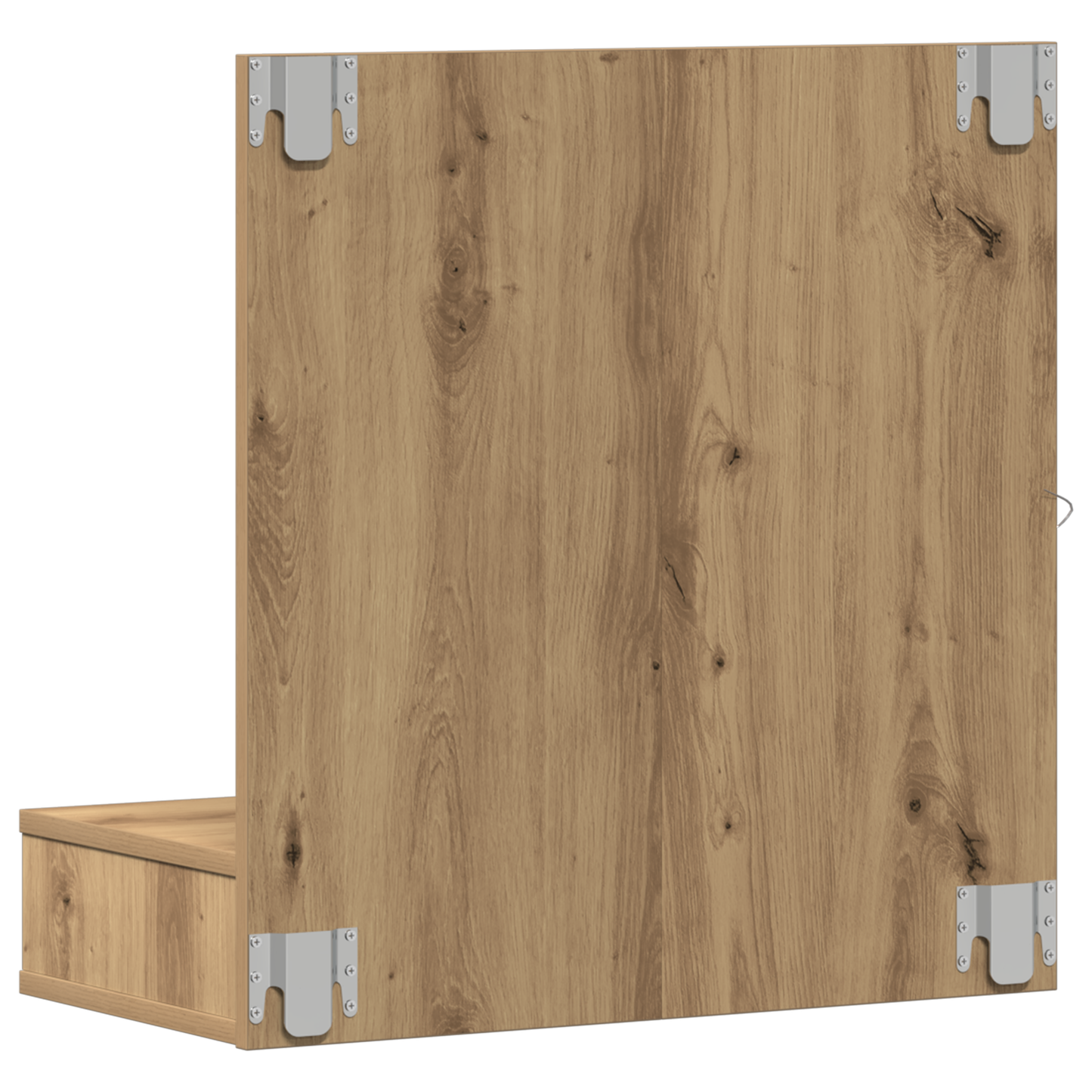 Waschtisch mit Spiegel Eiche MDF, Glas 60 x 31.5 x 62 cm