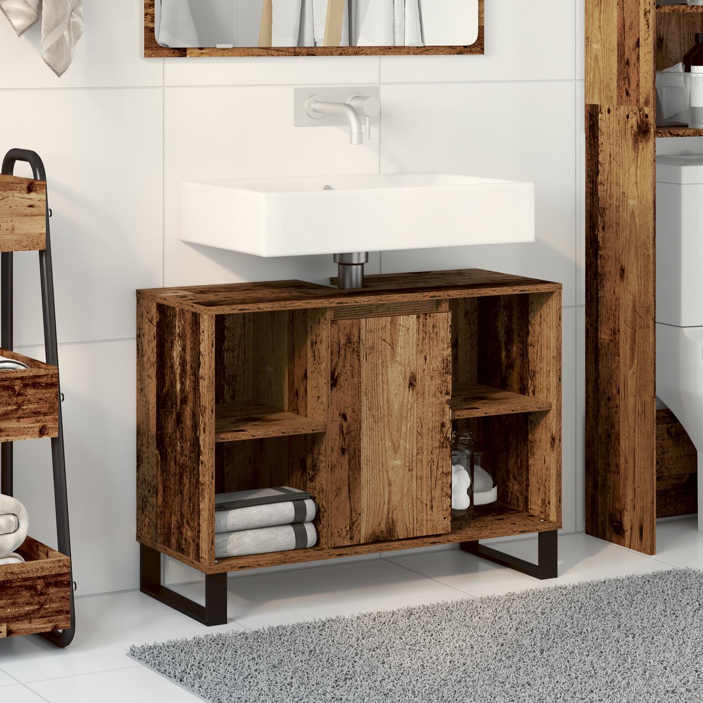 Badezimmer-Waschtisch Altes Holz Spanplatte Mittel