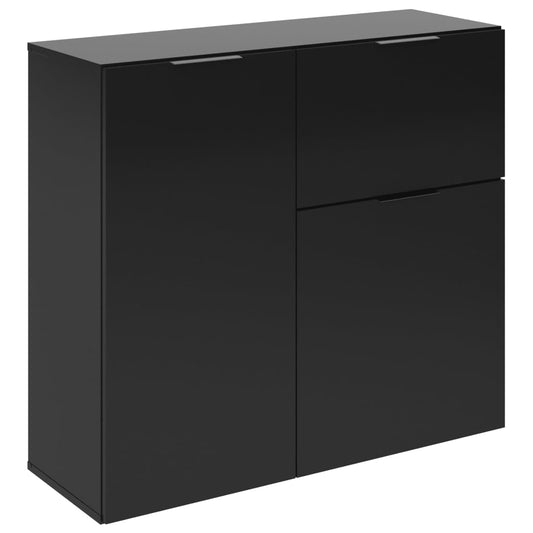 Kommode mit Schublade und Türen 89,1x31,7x81,3 cm Schwarz