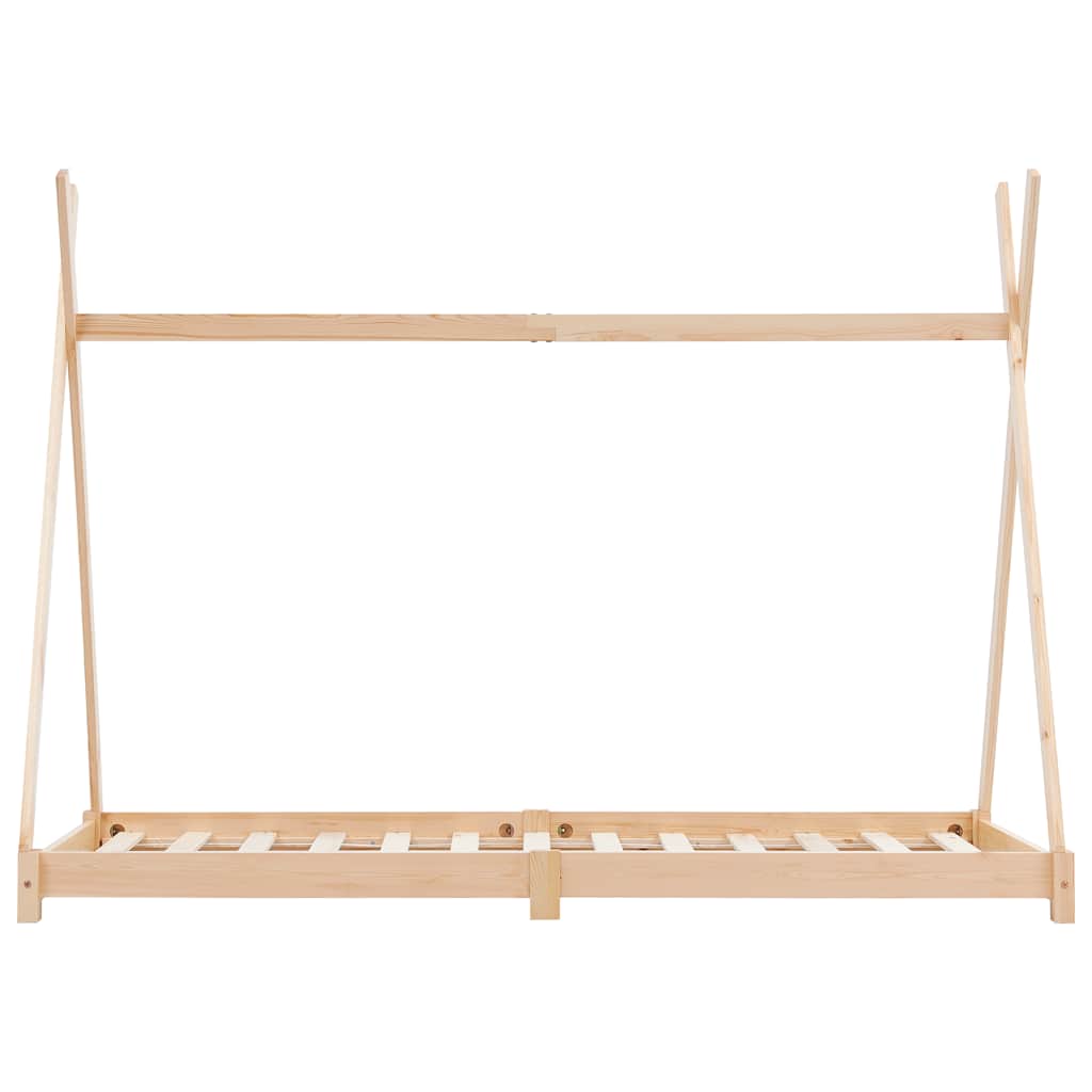 Kinder-Bettgestell Massivholz Kiefer 70 x 140 cm
