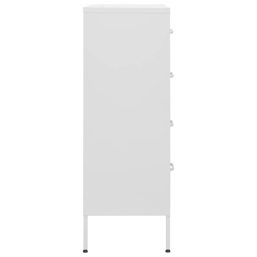 Kommode Weiß 80x35x101,5 cm Stahl