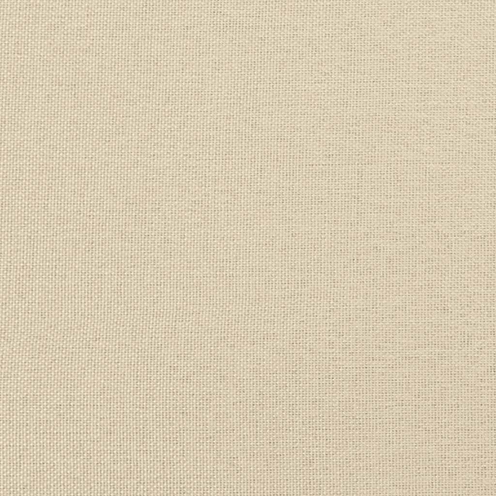 Chaiselongue mit Kissen und Rechter Armlehne Creme Stoff