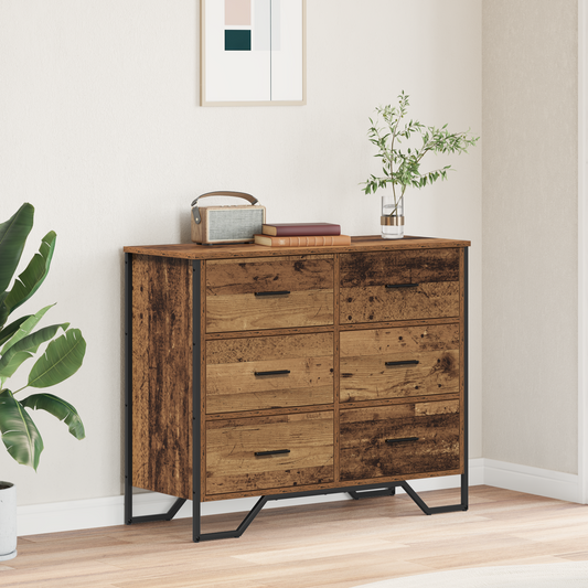 Kommode Altholz 91x35.5x74.5 cm Holzwerkstoff