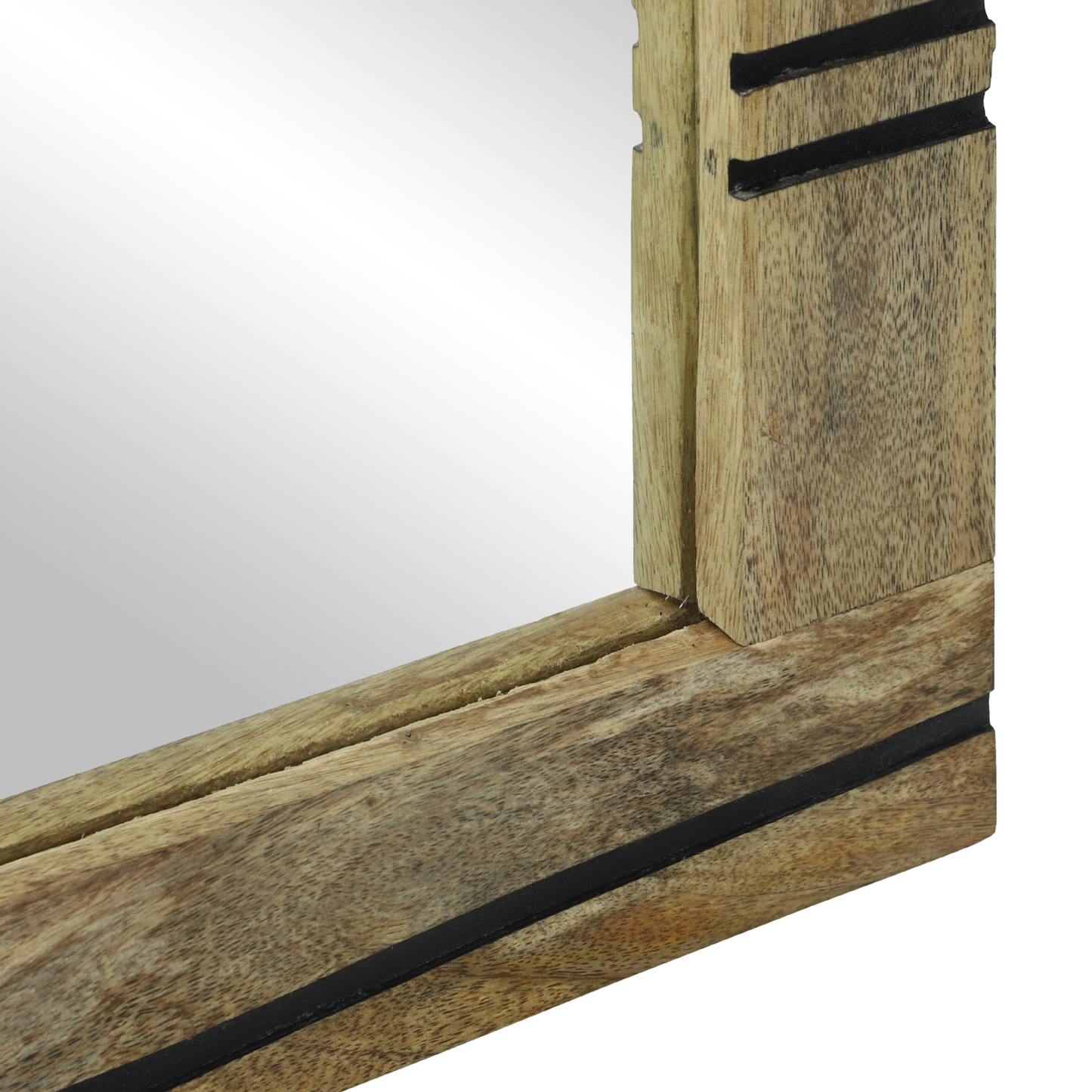 Badezimmerspiegel 50x70x30 cm Massivholz Mango
