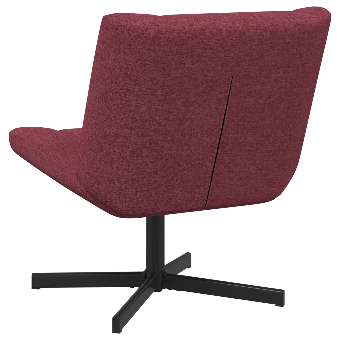 Drehstuhl Weinrot Polyester mit Metallbasis Standard Drehbar