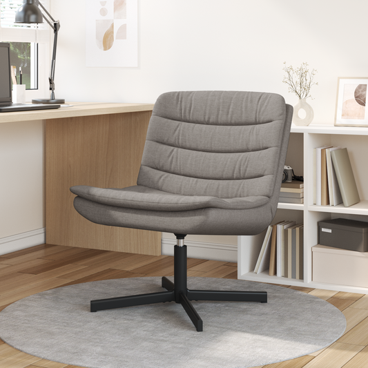 Drehstuhl Taupe Stoff Einzel Elegant Drehstuhl Rechteckig
