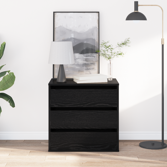 Eckkommode Schwarz Eiche 60x41x58 cm Holzwerkstoff