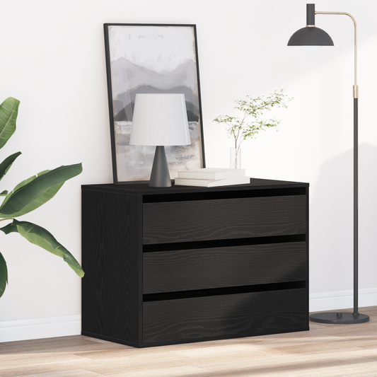 Eckkommode Schwarz Eiche 80x41x58 cm Holzwerkstoff