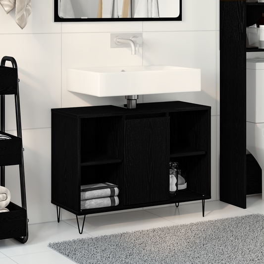 Schwarzer Eichenwaschtisch Schwarze Eiche MDF Mittel